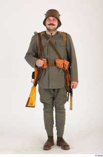  Austria-Hungary army uniform World War I. ver.1 - poses army poses with gun soldier standing uniform whole body 0001.jpg